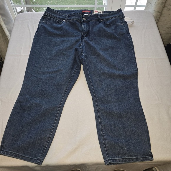 Cbc Denim - CB‎ Women's Blue Denim Jeans The Secret Agent Collection, Capri Size 16
